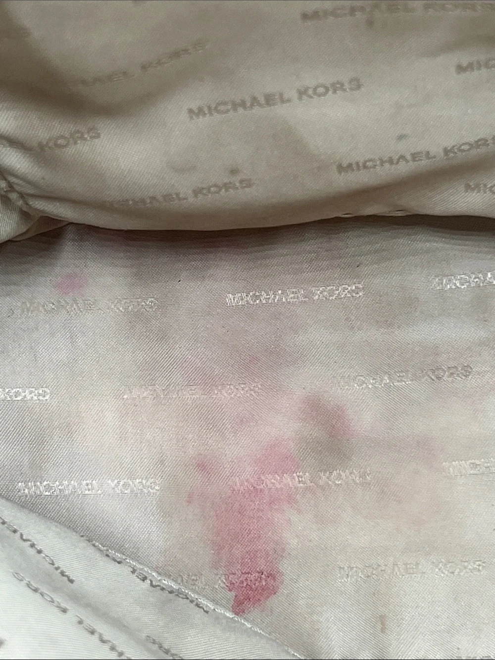 Michael Kors Brown Leather Tote with Cream Handles
